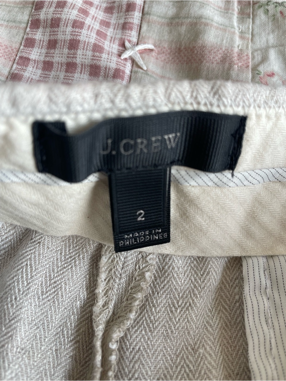 J. Crew Cream Herringbone Skirt/Bottom - Size 2 - Picture 4 of 5